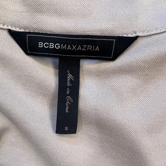 BCBG Max Azria Soft Beige Modal Blend Long Sleeve Top Size S - Picture 9 of 10